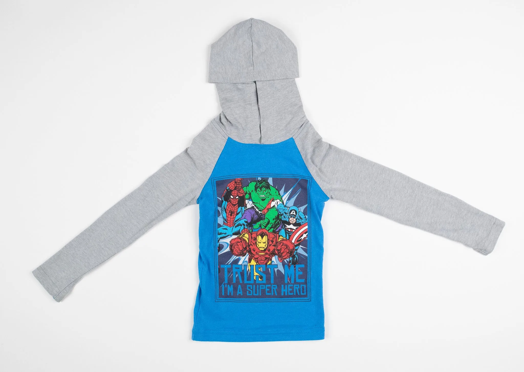 BOY SIZE 2 YEARS - MARVEL, Lightweight Graphic Pullover Hoodie T-Shirt EUC B30