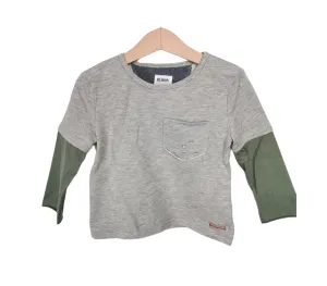 BOY SIZE 3 YEARS - HUDSON, Raglan Distressed Sweater EUC B33 