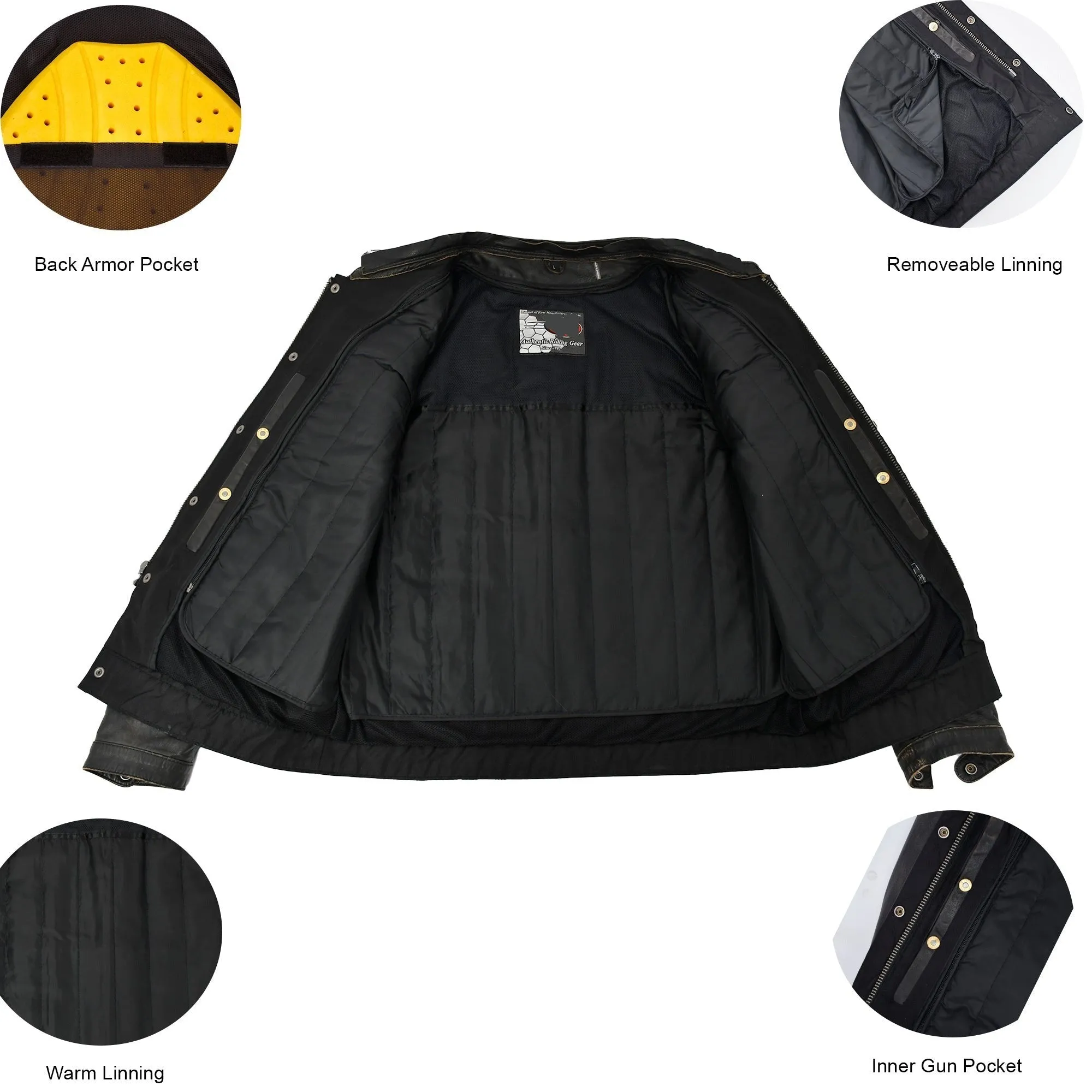 BROOKLYN Leather Motorcycle Jacket