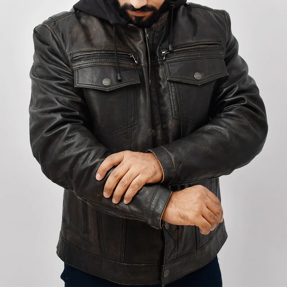 BROOKLYN Leather Motorcycle Jacket