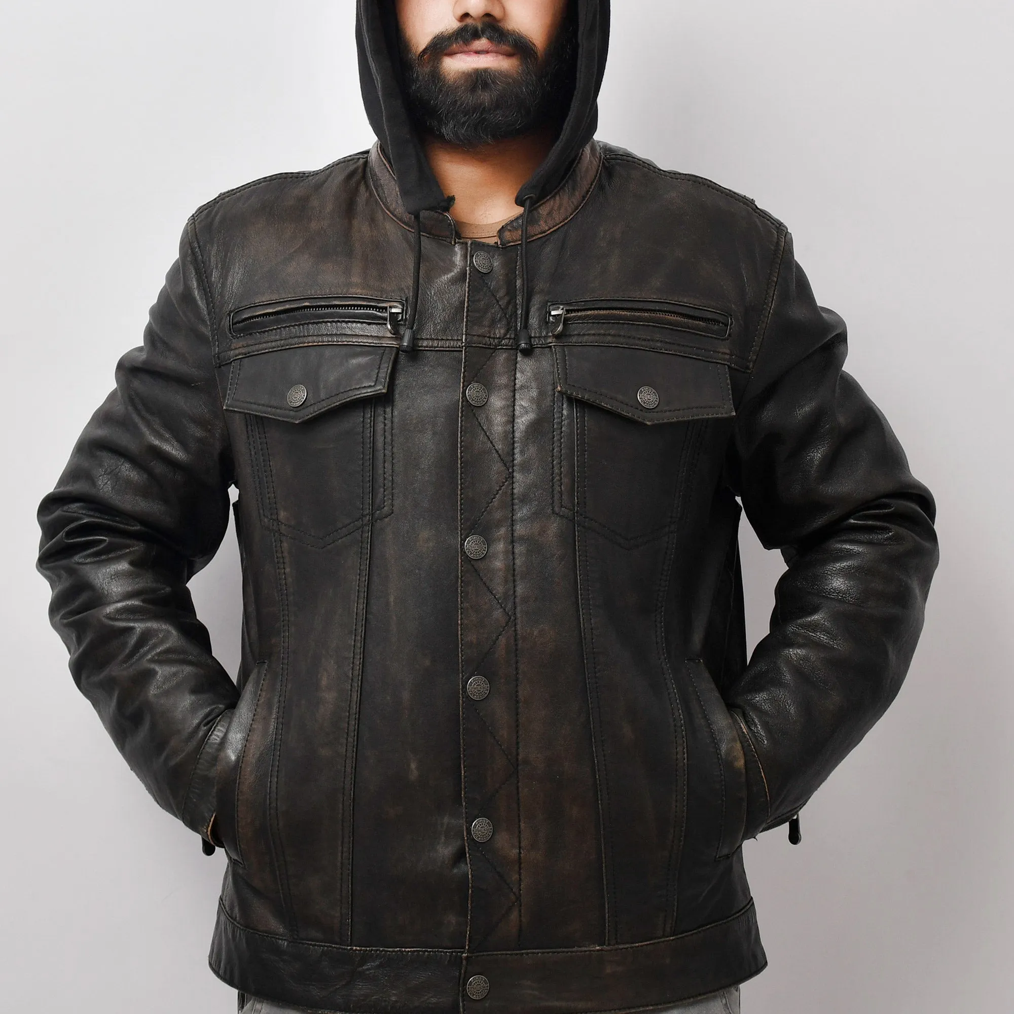 BROOKLYN Leather Motorcycle Jacket