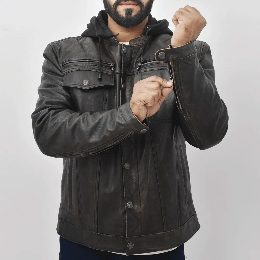 BROOKLYN Leather Motorcycle Jacket