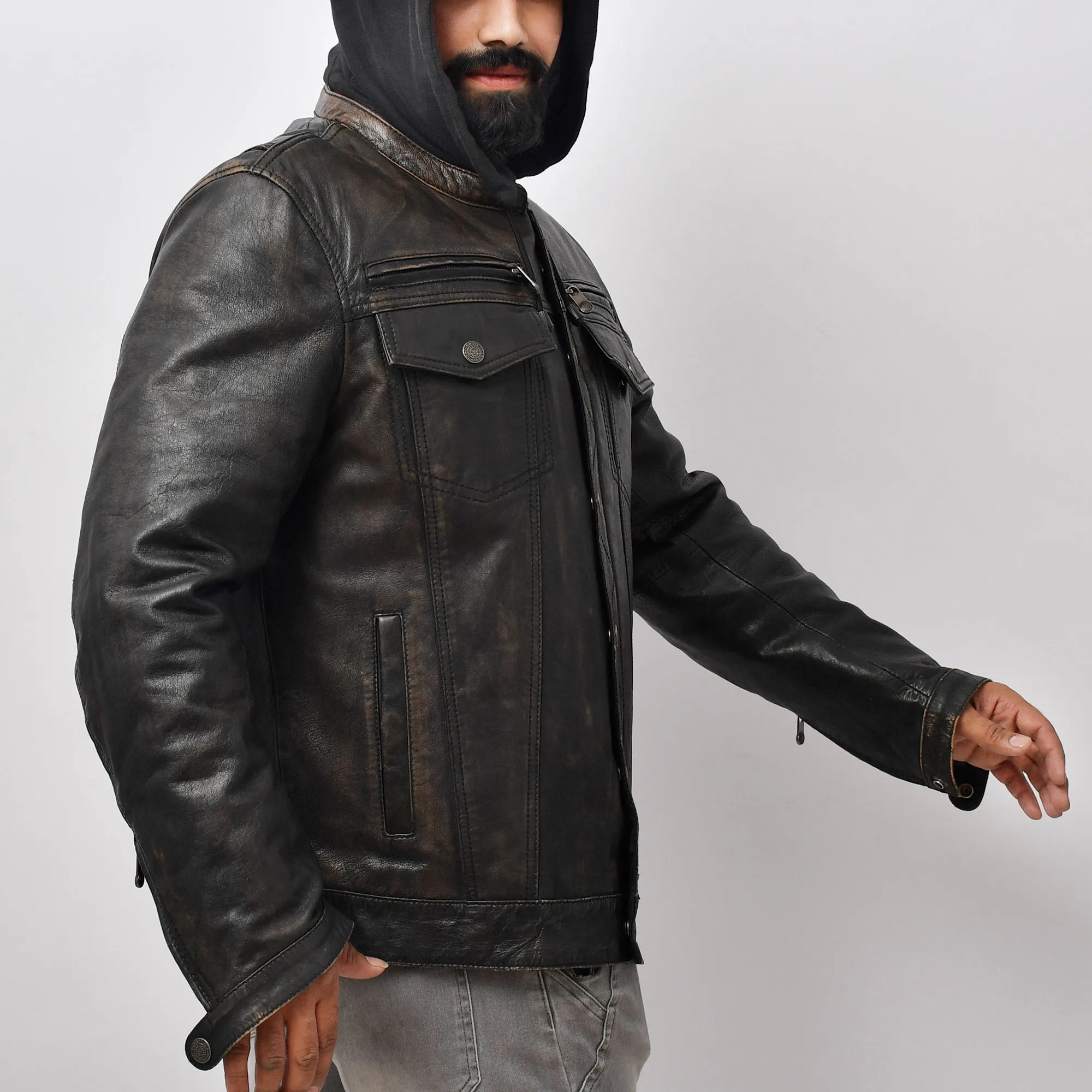 BROOKLYN Leather Motorcycle Jacket