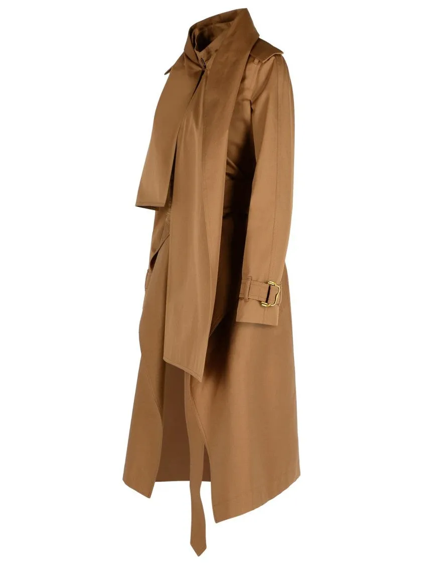 Brown Cotton Trench Coat