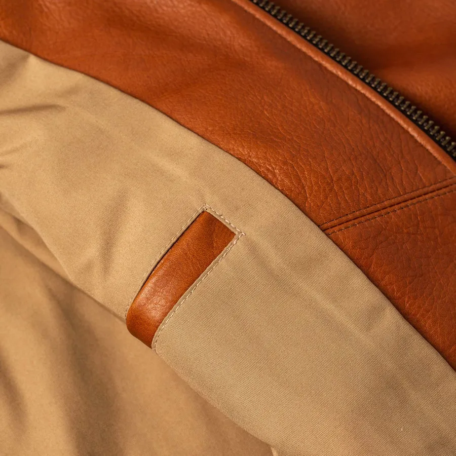 Brown Whiskey Leather Moto Jacket - Leather Jackets
