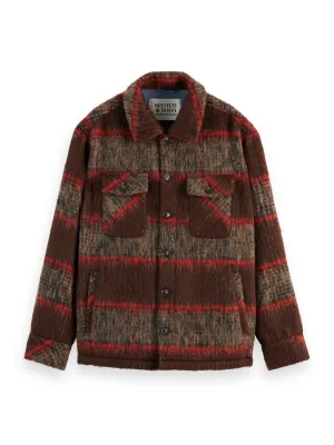 Brushed Wool Blend Overshirt - Parchment