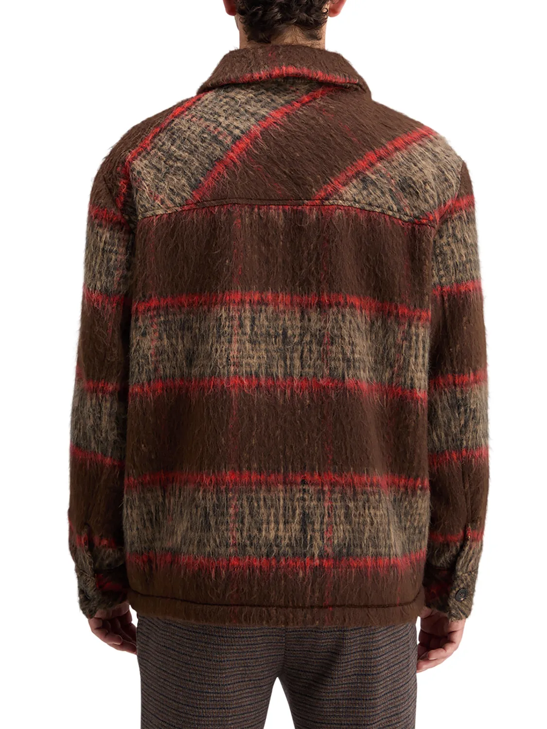 Brushed Wool Blend Overshirt - Parchment