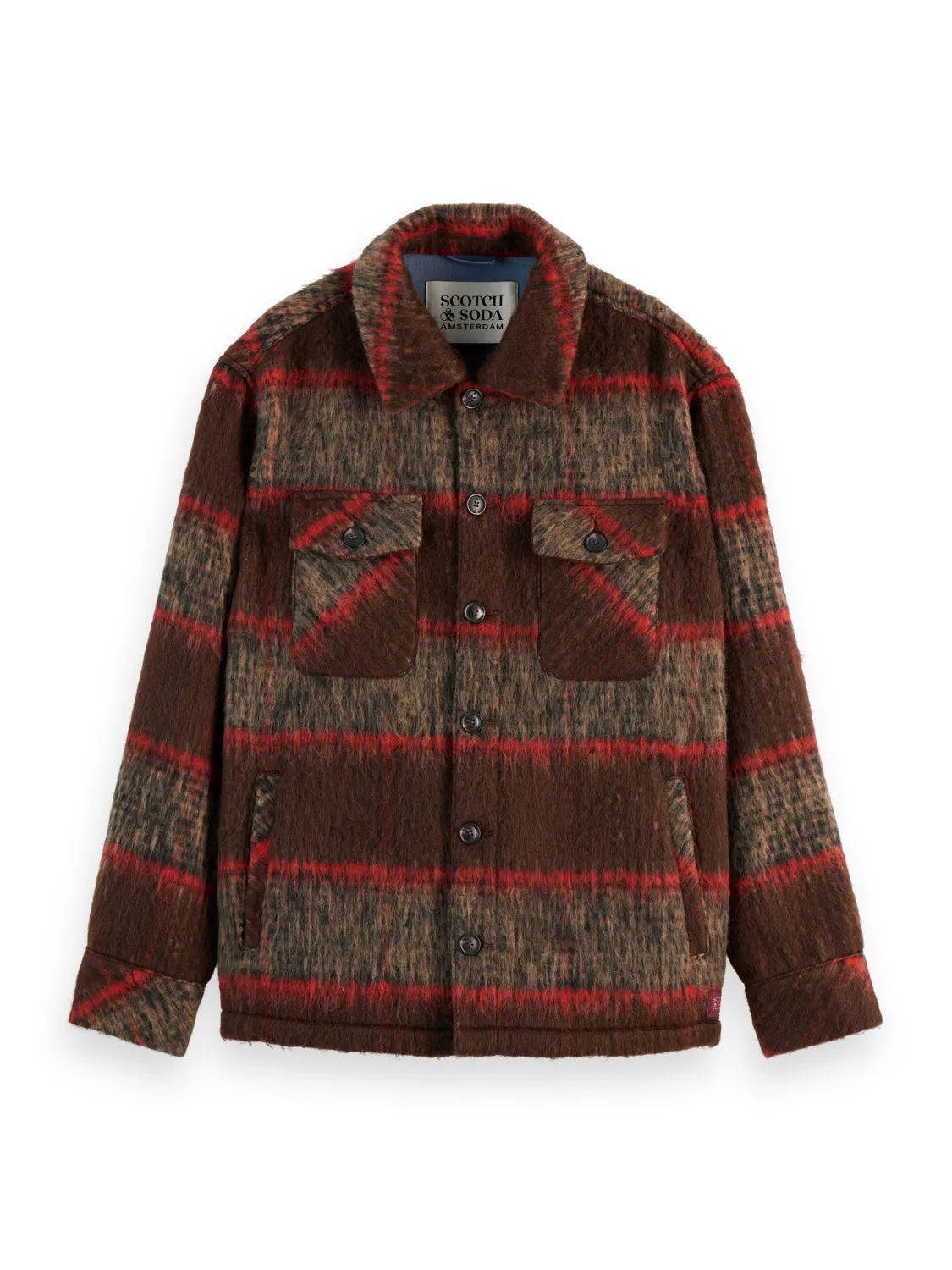 Brushed Wool Blend Overshirt - Parchment