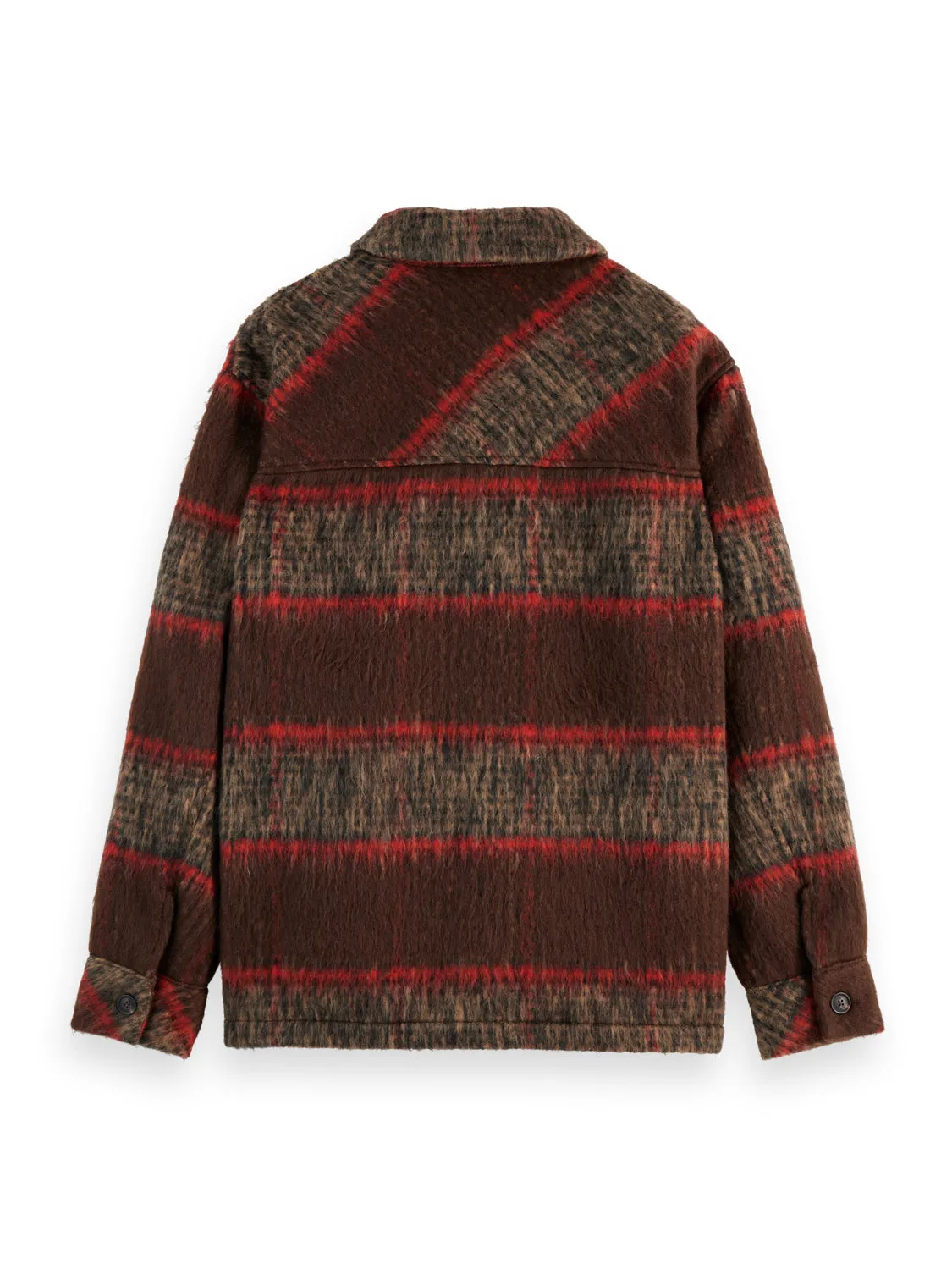 Brushed Wool Blend Overshirt - Parchment