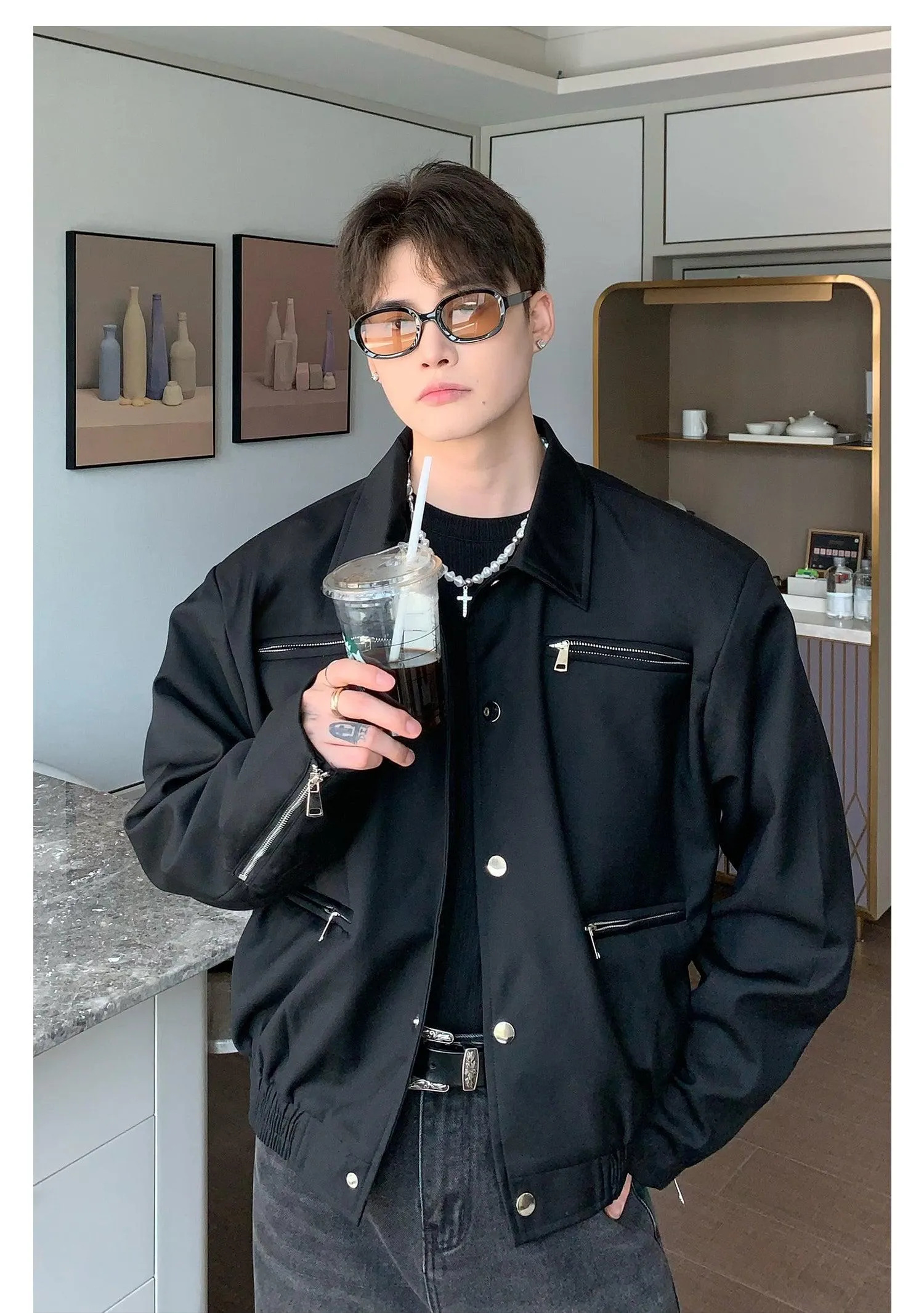 Button-Down Bomber Jacket