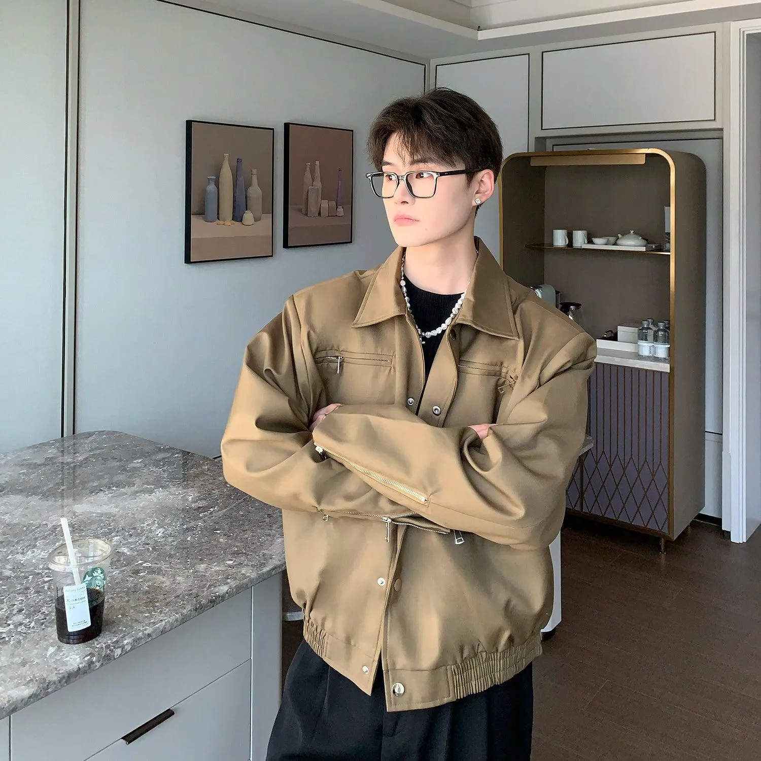 Button-Down Bomber Jacket