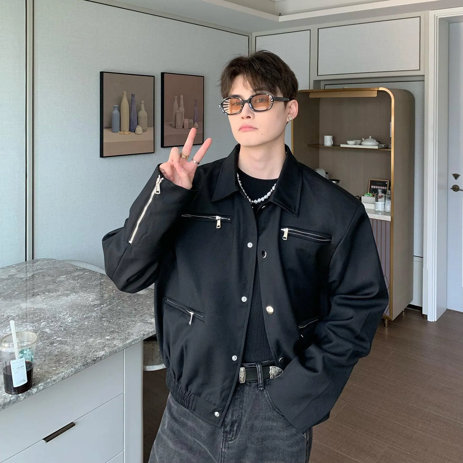 Button-Down Bomber Jacket