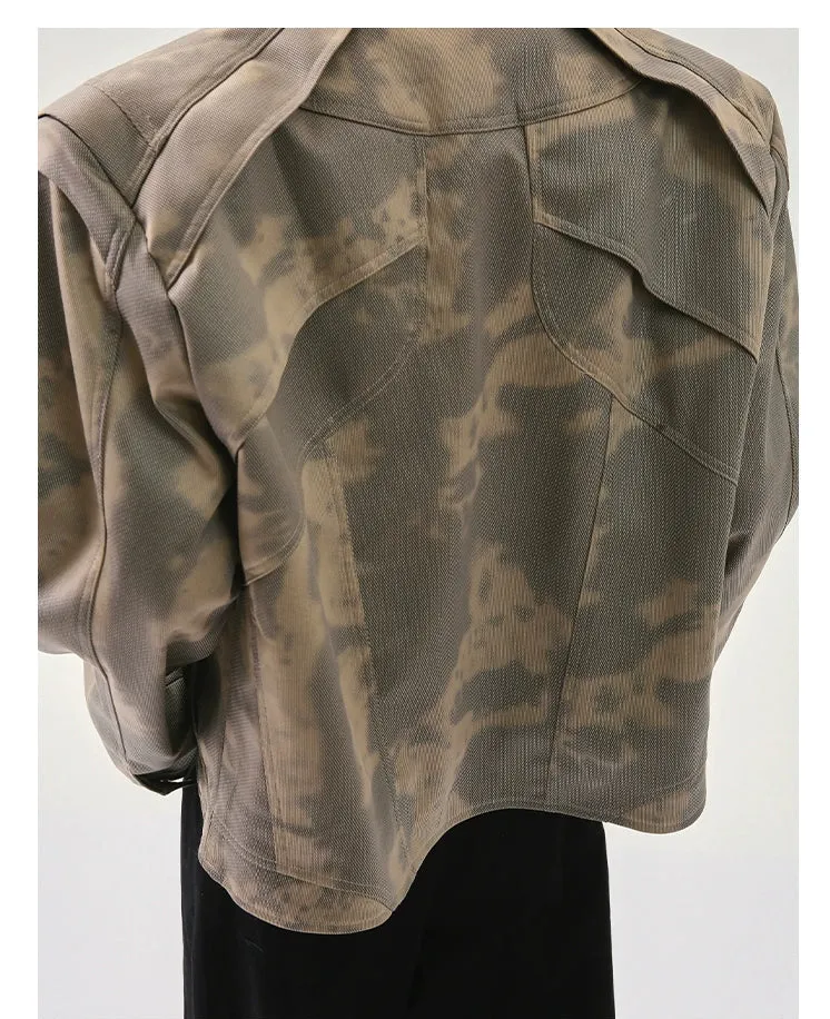 Camouflage Stand-Up Collar Jacket