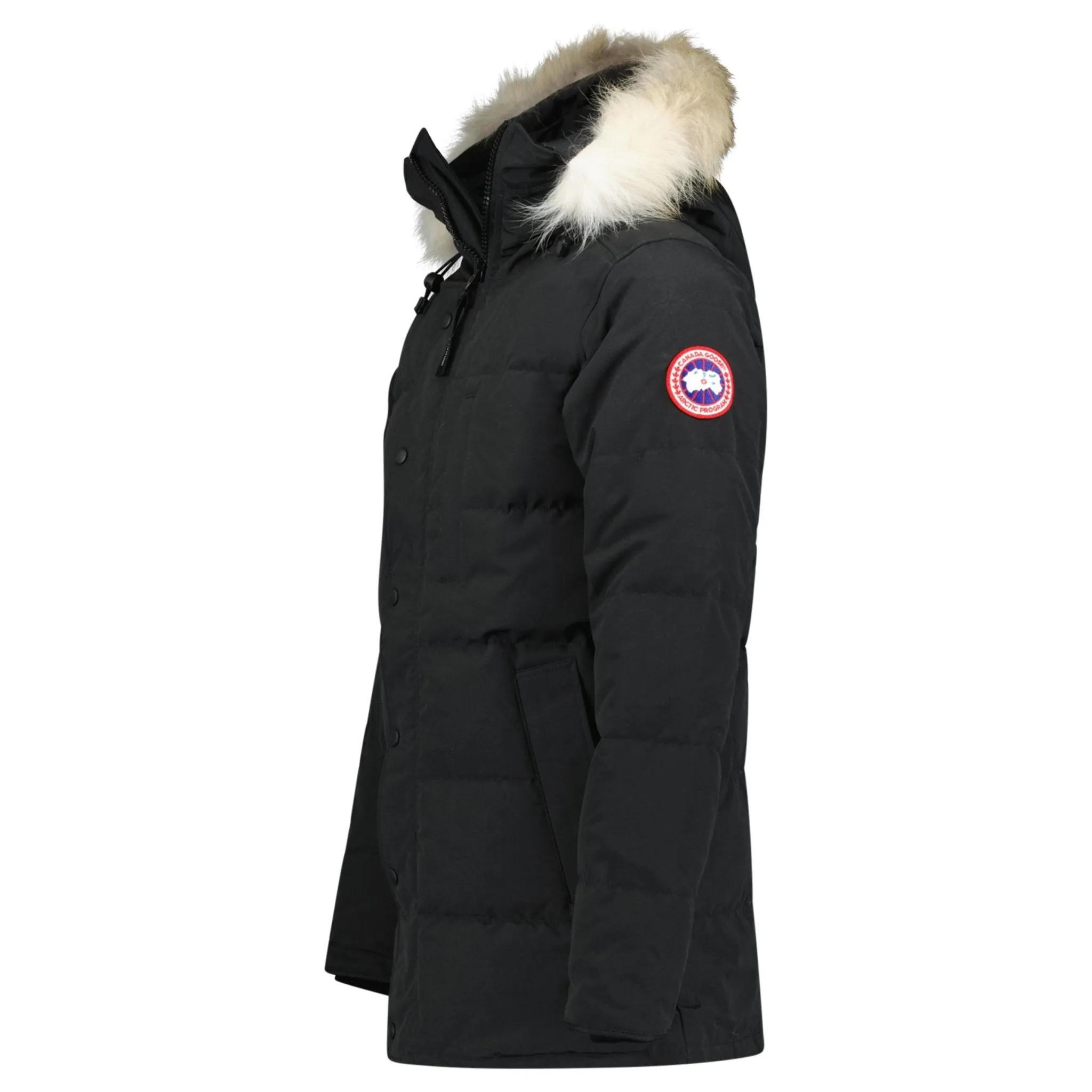 CANADA GOOSE CARSON WITH FUR PARKA JACKET BLACK