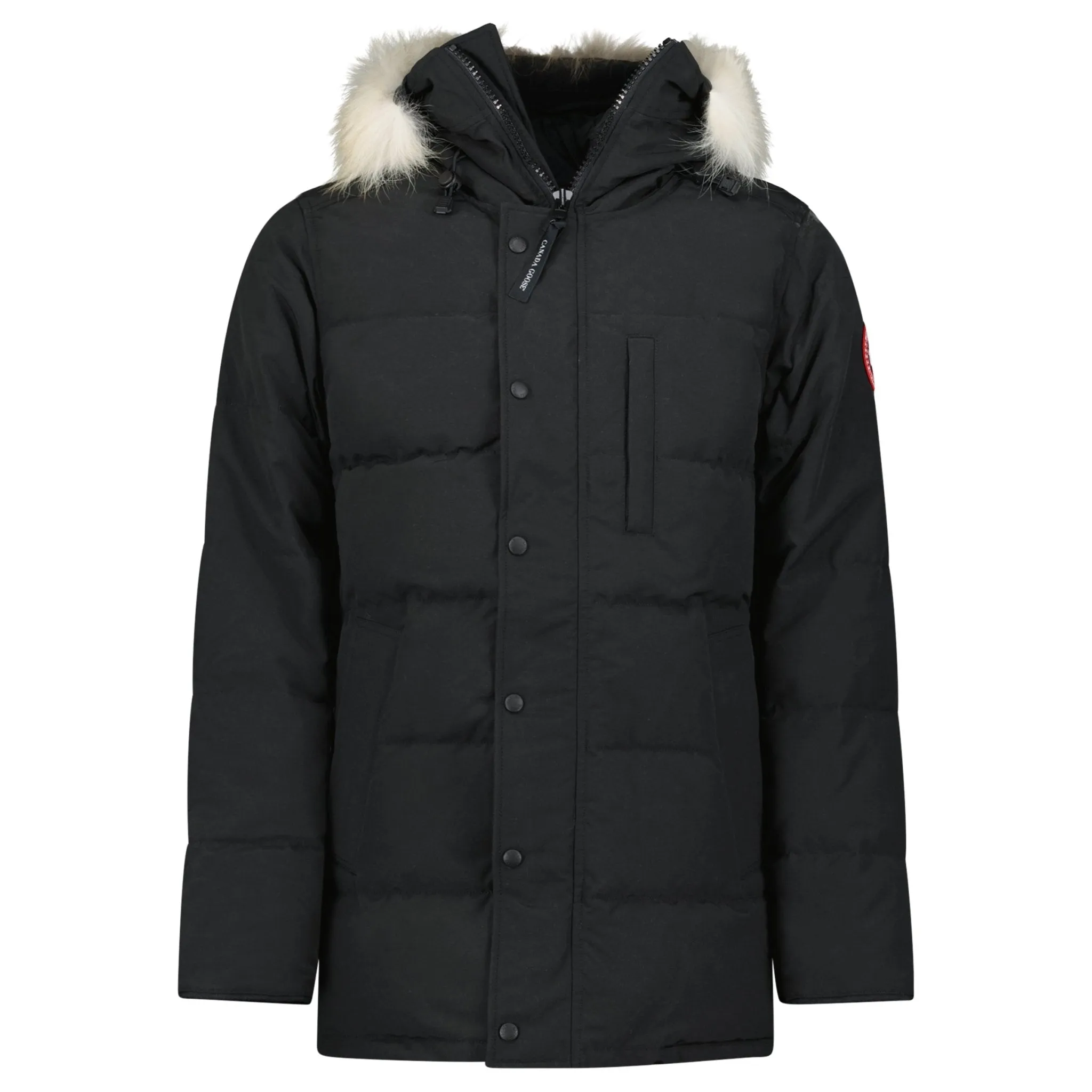 CANADA GOOSE CARSON WITH FUR PARKA JACKET BLACK