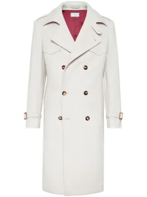 Cashmere and wool trench coat