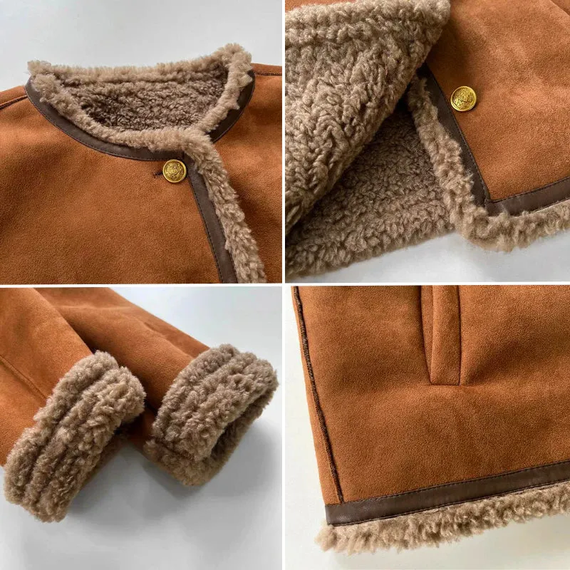 Charlene™ | Shearling Jacket with Buttons