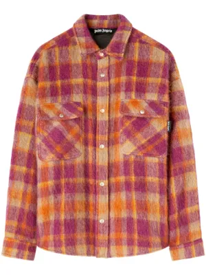Checked wool overshirt