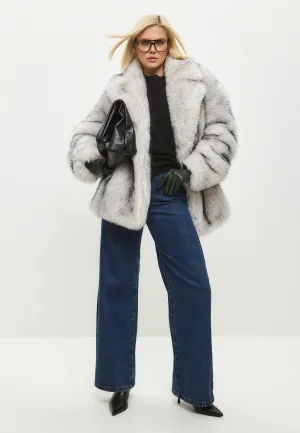 Chic Faux Fur Coat - White