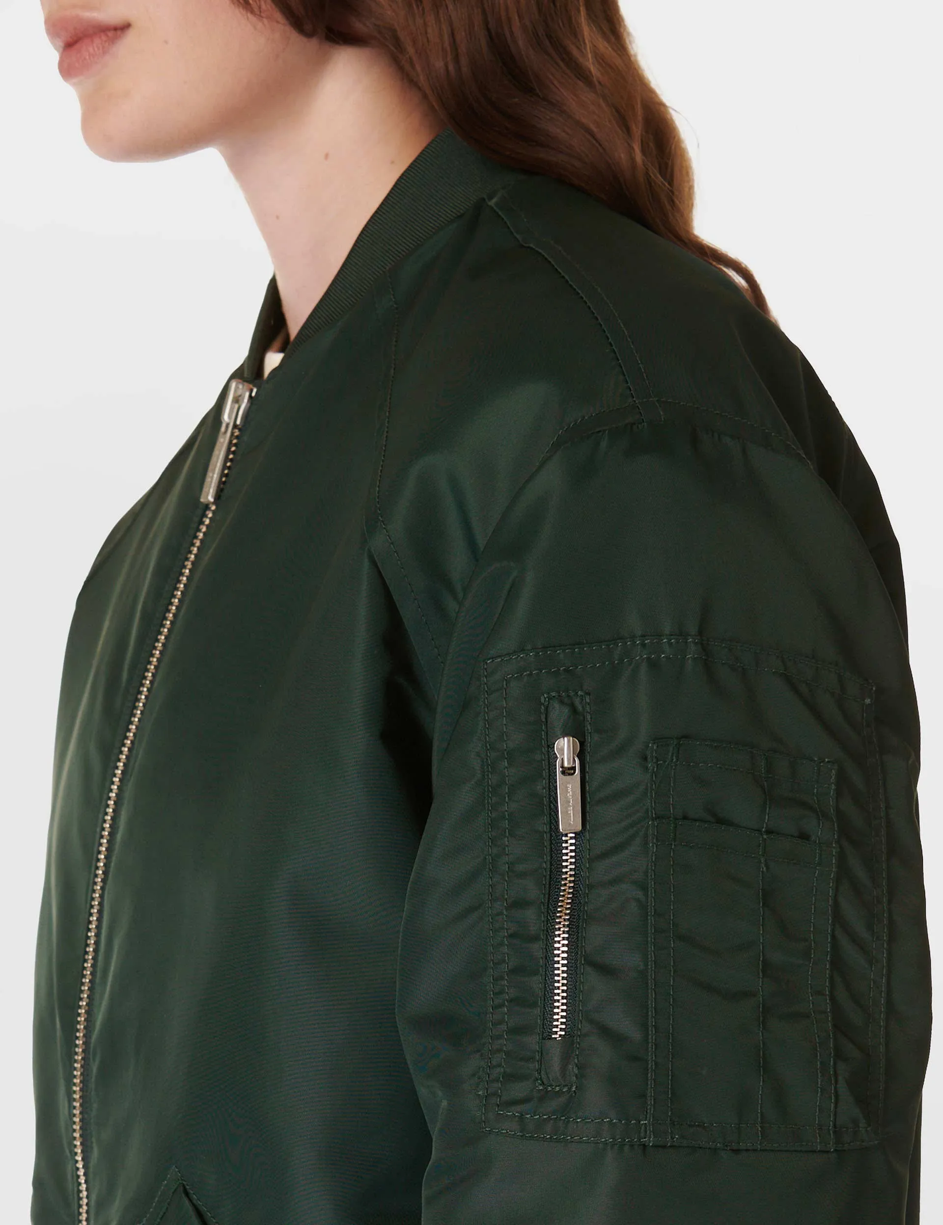 Cityscape Longline Bomber - Trek Green