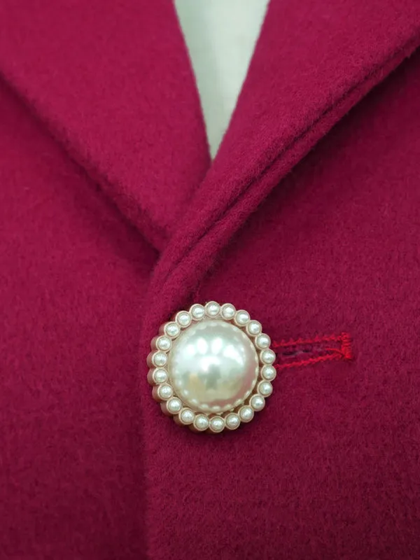 Classic Lolita Coats White Metal Details Polyester Long Sleeve Overcoat Lolita Outwears