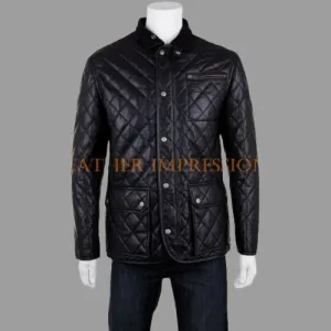 Classic Mens Leather Biker Jacket