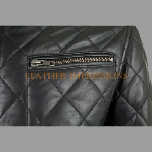 Classic Mens Leather Biker Jacket