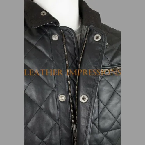 Classic Mens Leather Biker Jacket