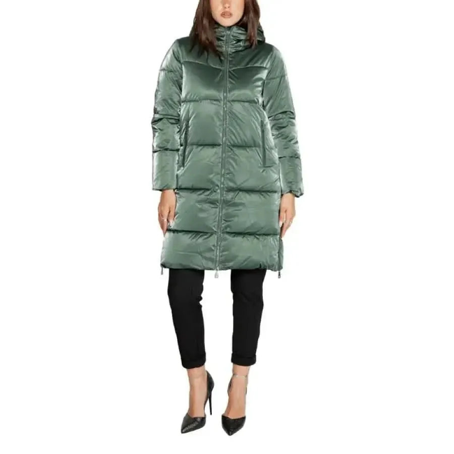 CLERÈ Women's Black Polyester Jacket with Pockets and Zip