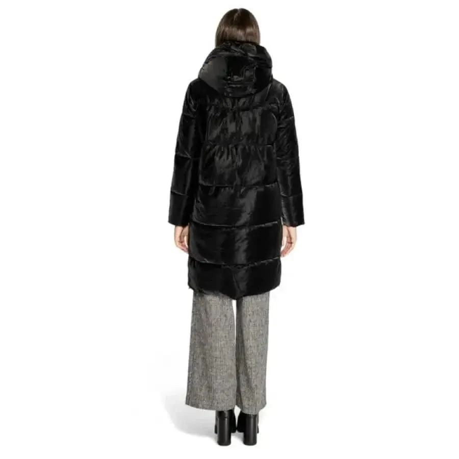 CLERÈ Women's Black Polyester Jacket with Pockets and Zip