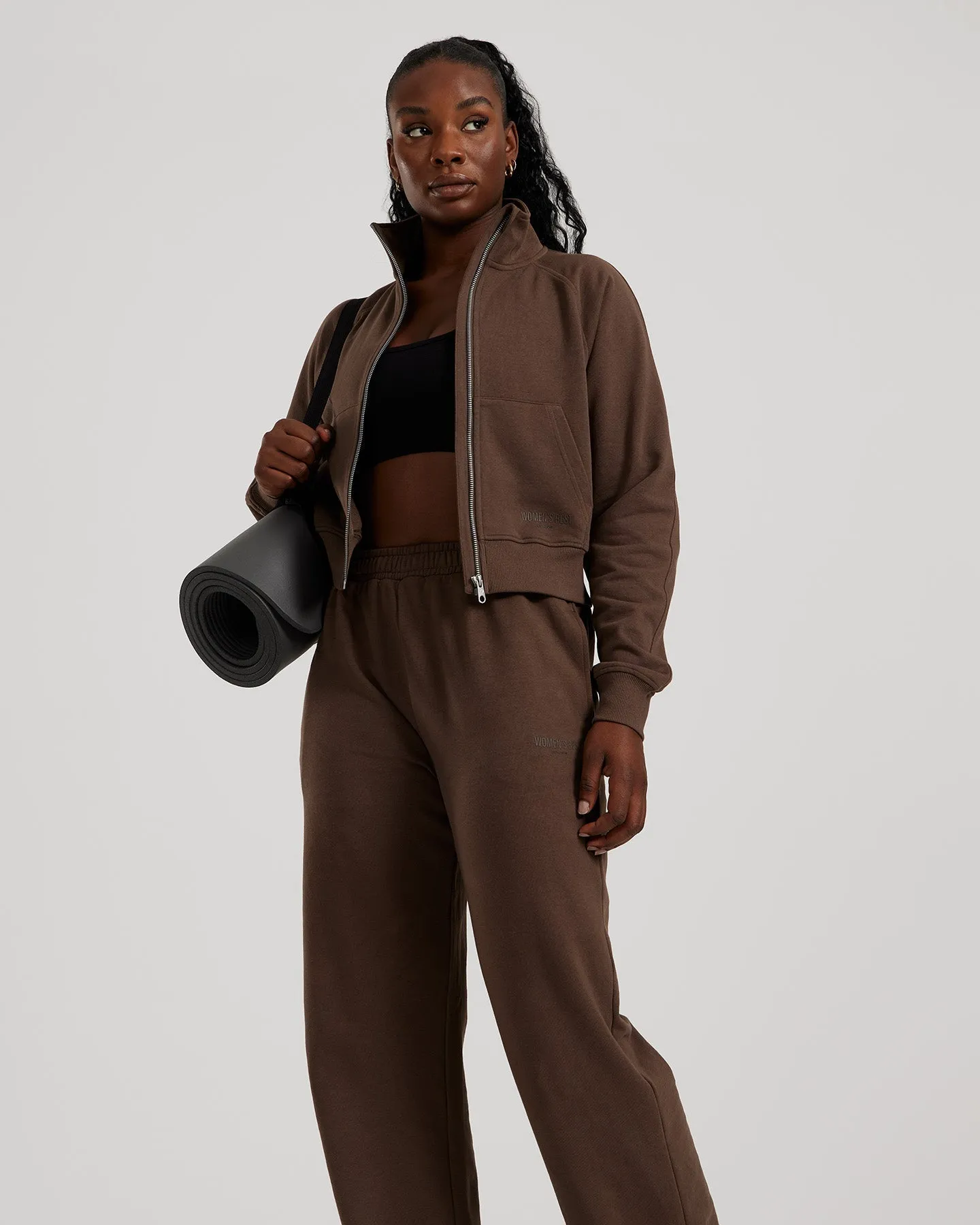 Comfort Light Full Zip Sweat | Cocoa