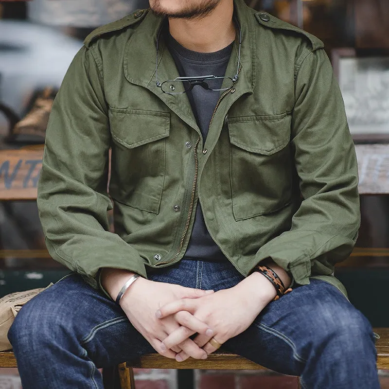 Cotton Nylon High Tear Resistant Military Jacket With Detachable Liner