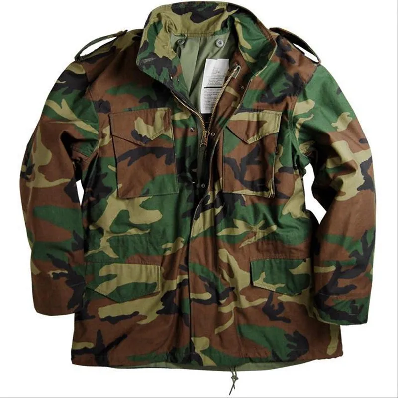 Cotton Nylon High Tear Resistant Military Jacket With Detachable Liner
