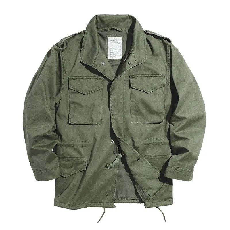 Cotton Nylon High Tear Resistant Military Jacket With Detachable Liner