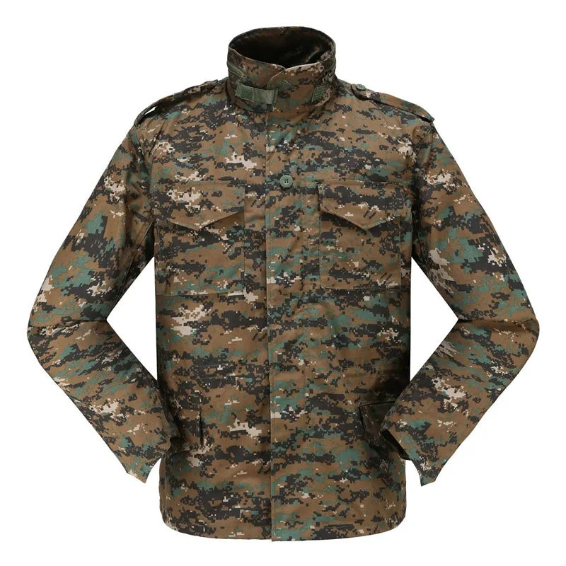 Cotton Nylon High Tear Resistant Military Jacket With Detachable Liner