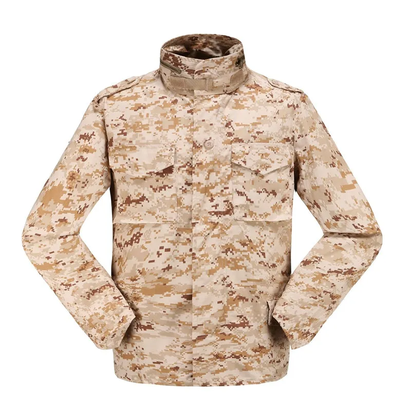 Cotton Nylon High Tear Resistant Military Jacket With Detachable Liner