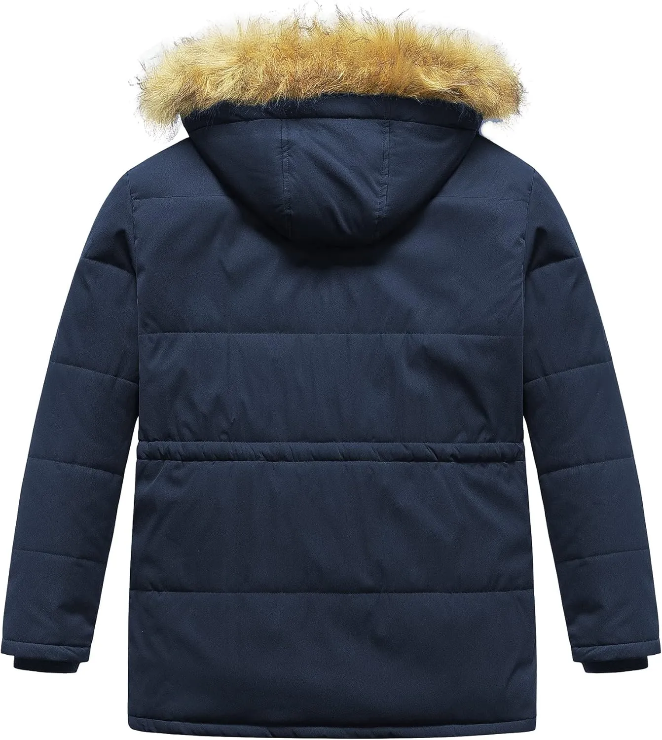 CREATMO US Men's Big and Tall Winter Coat Waterprpoof Long Puffer Jacket