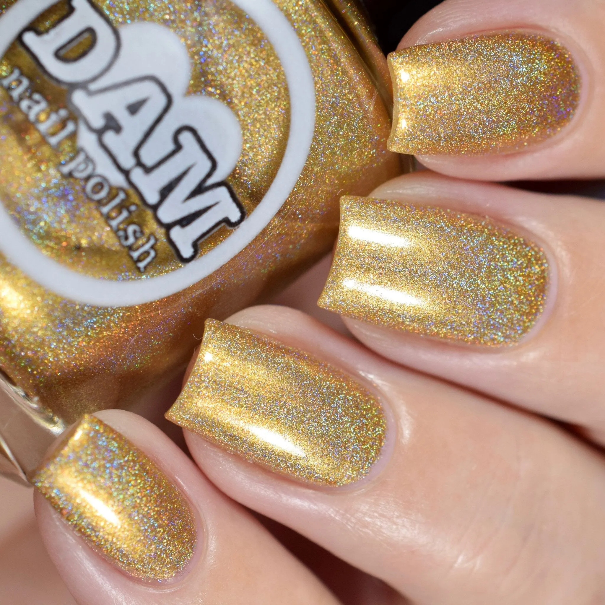 Dam Nail Polish - Holo World - Holo Can You Gold?