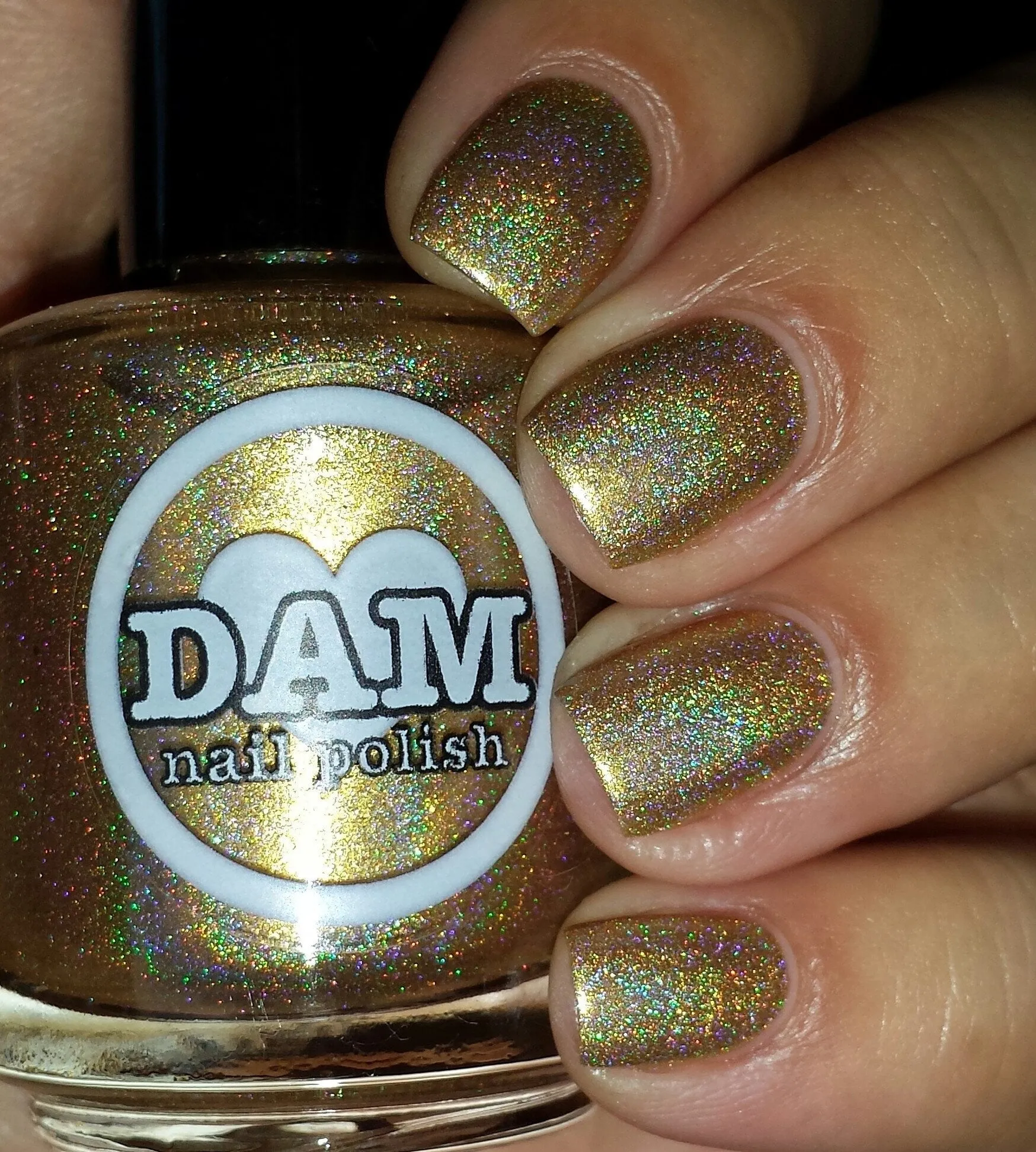 Dam Nail Polish - Holo World - Holo Can You Gold?