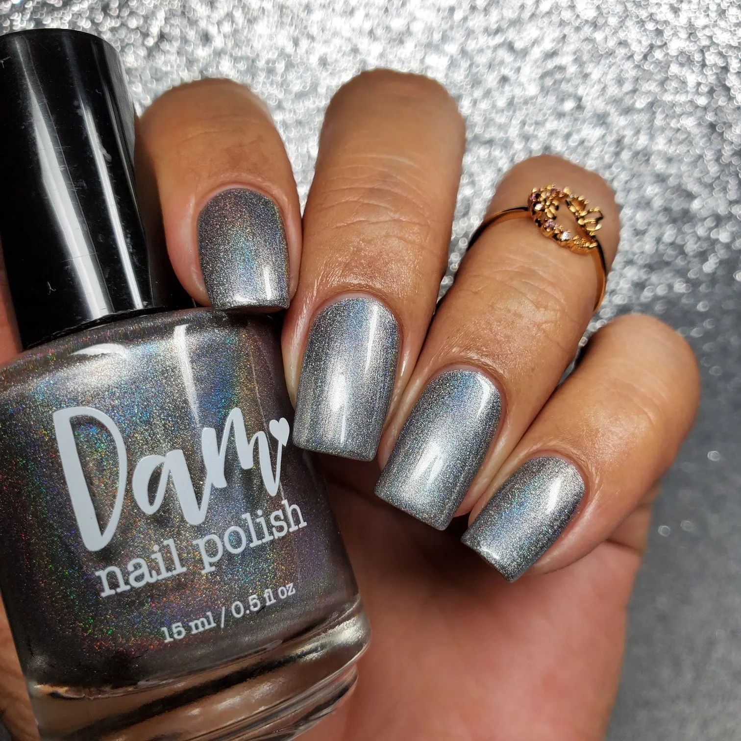 Dam Nail Polish - Jewelry Box Holos - Silver