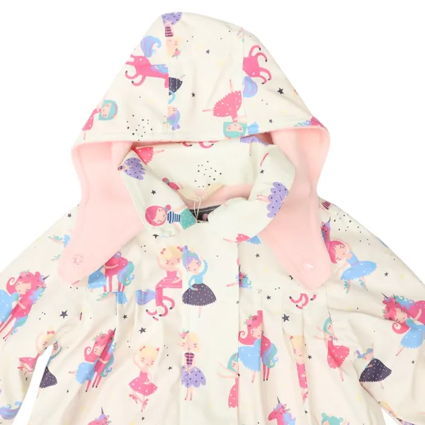 Dancing Unicorn Raincoat - Cream