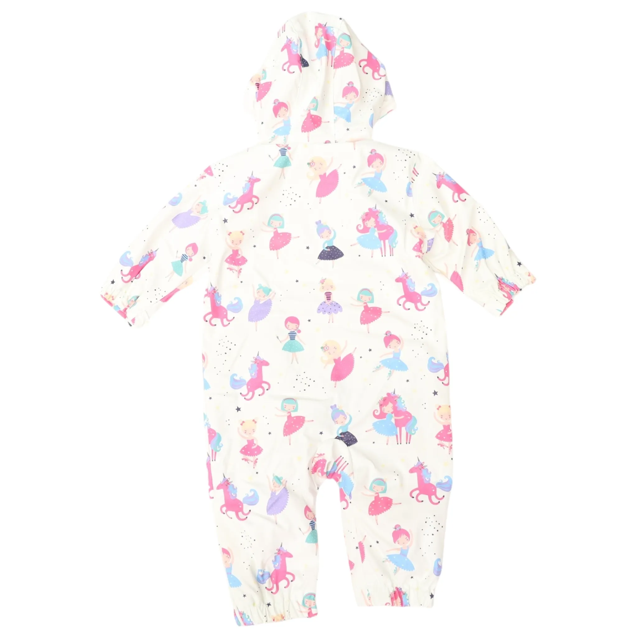 Dancing Unicorns Rain Suit - Cream