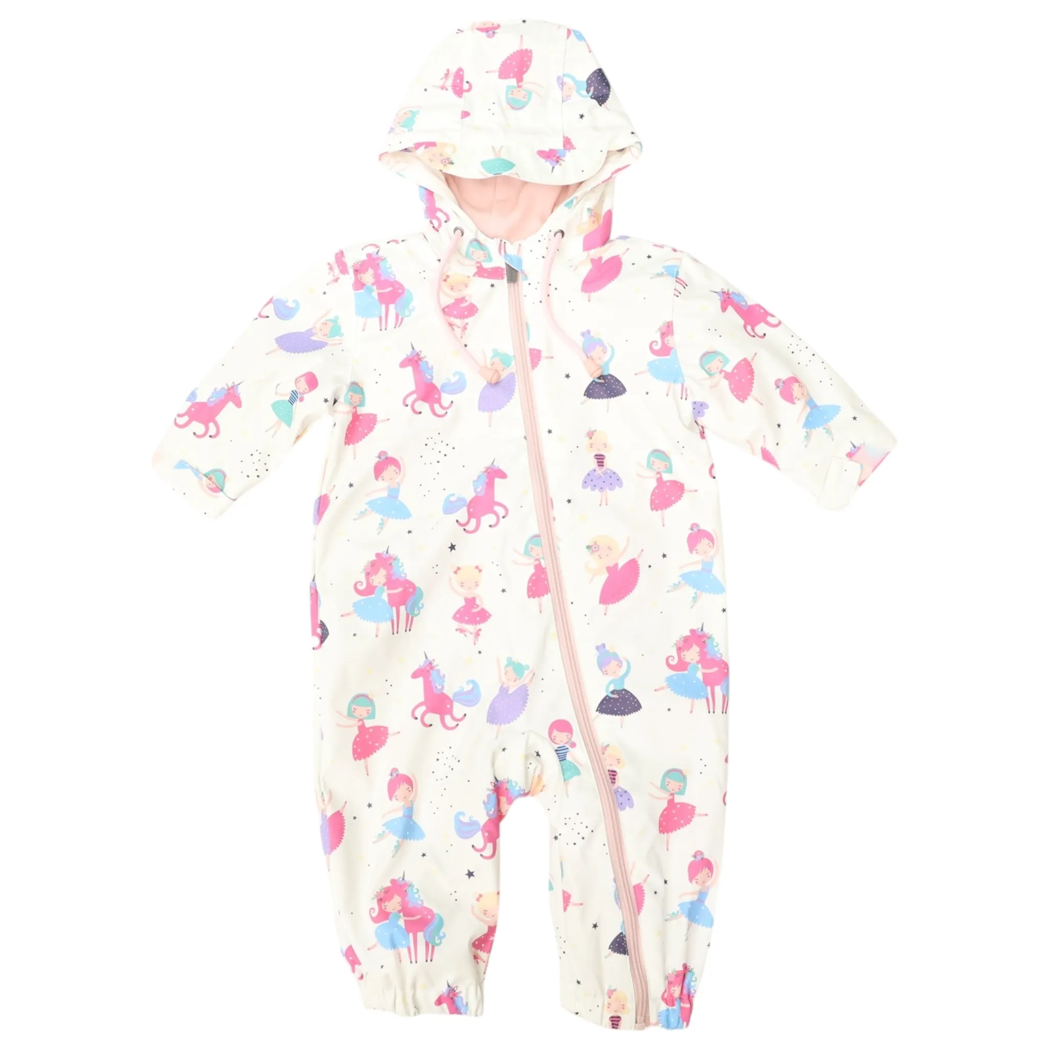 Dancing Unicorns Rain Suit - Cream