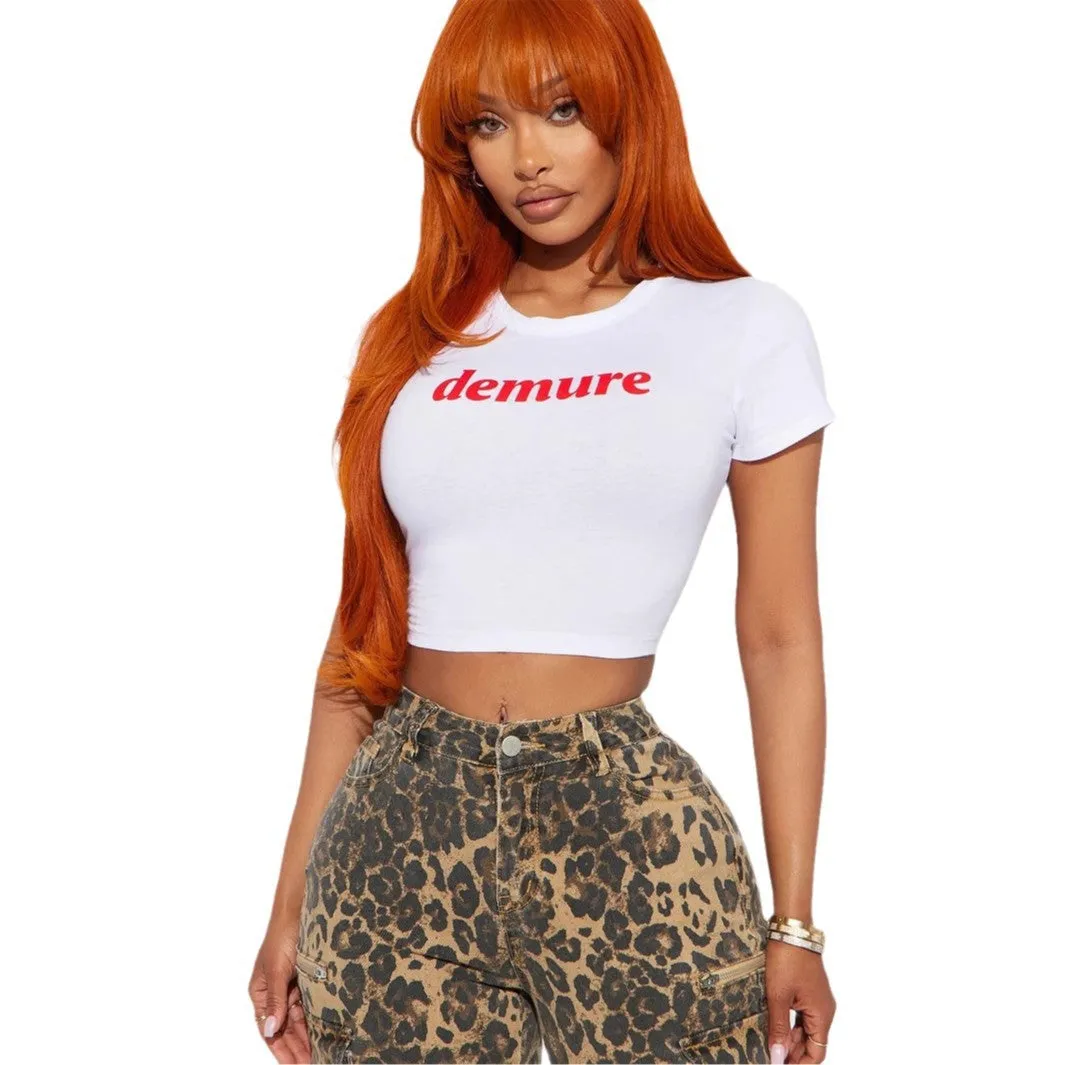 Demure Edge Cropped Tee