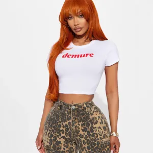 Demure Edge Cropped Tee