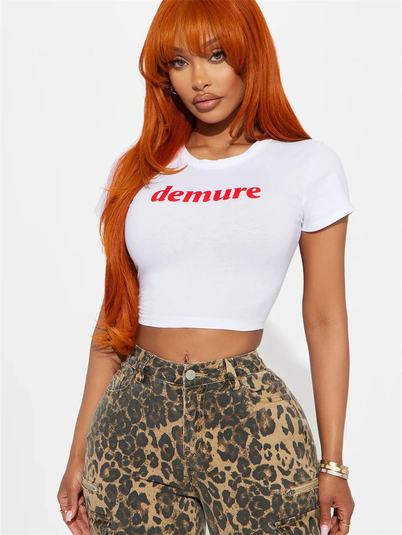 Demure Edge Cropped Tee