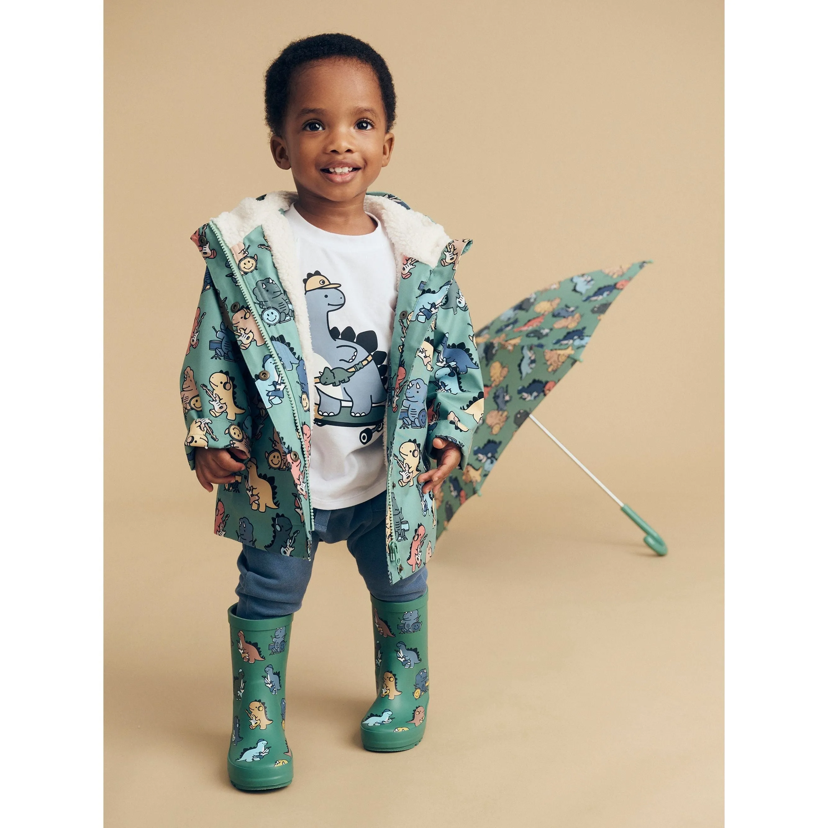 Dino Band Raincoat