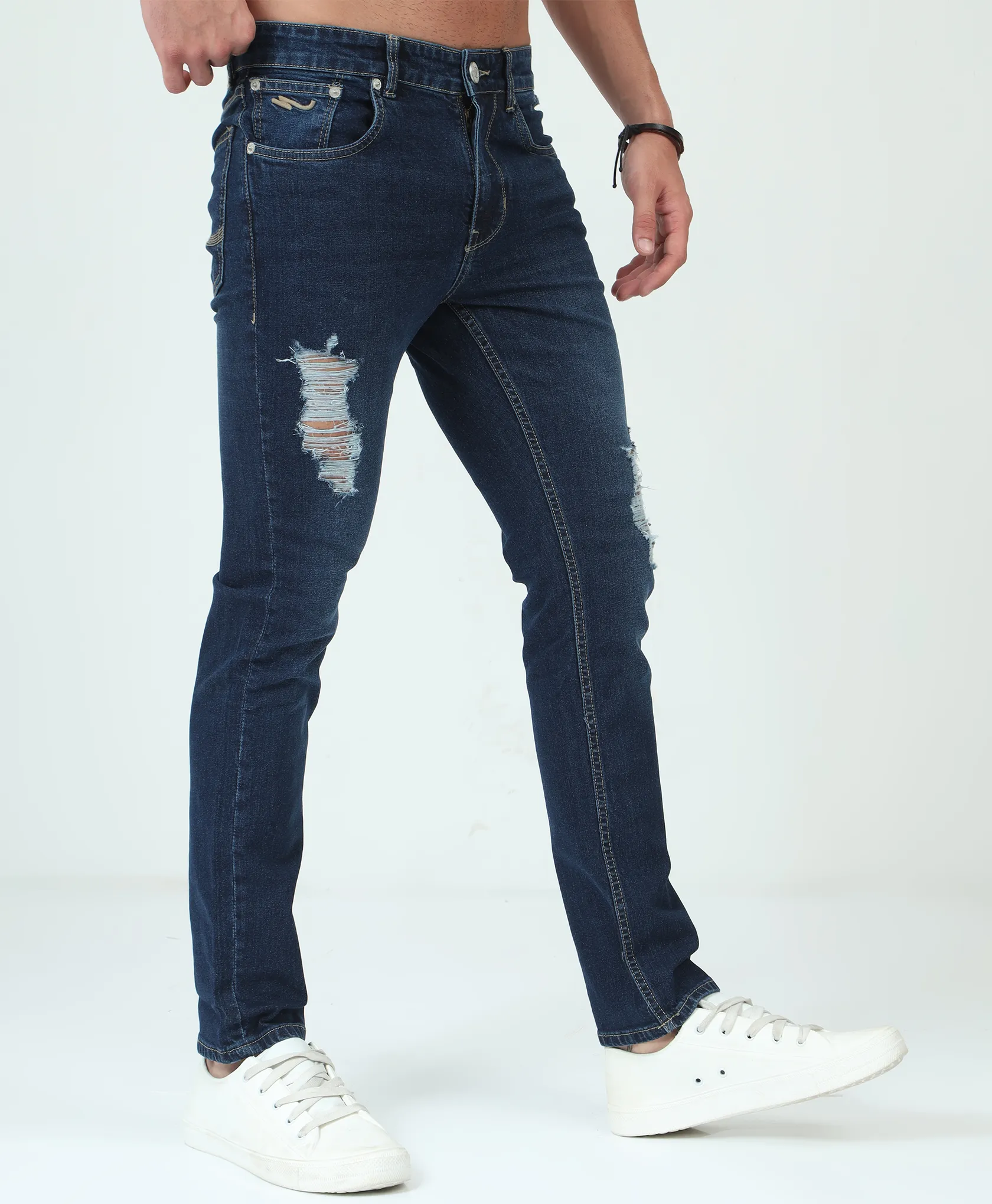 Distressed Denim Jeans