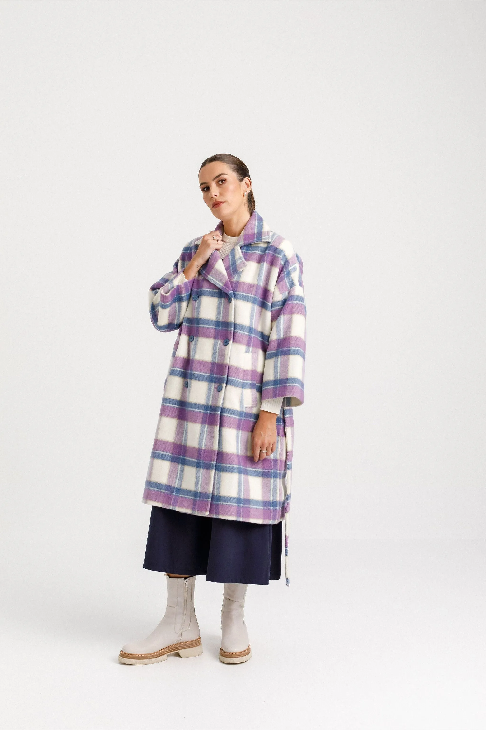 DIXIE COAT - BLUE PLAID