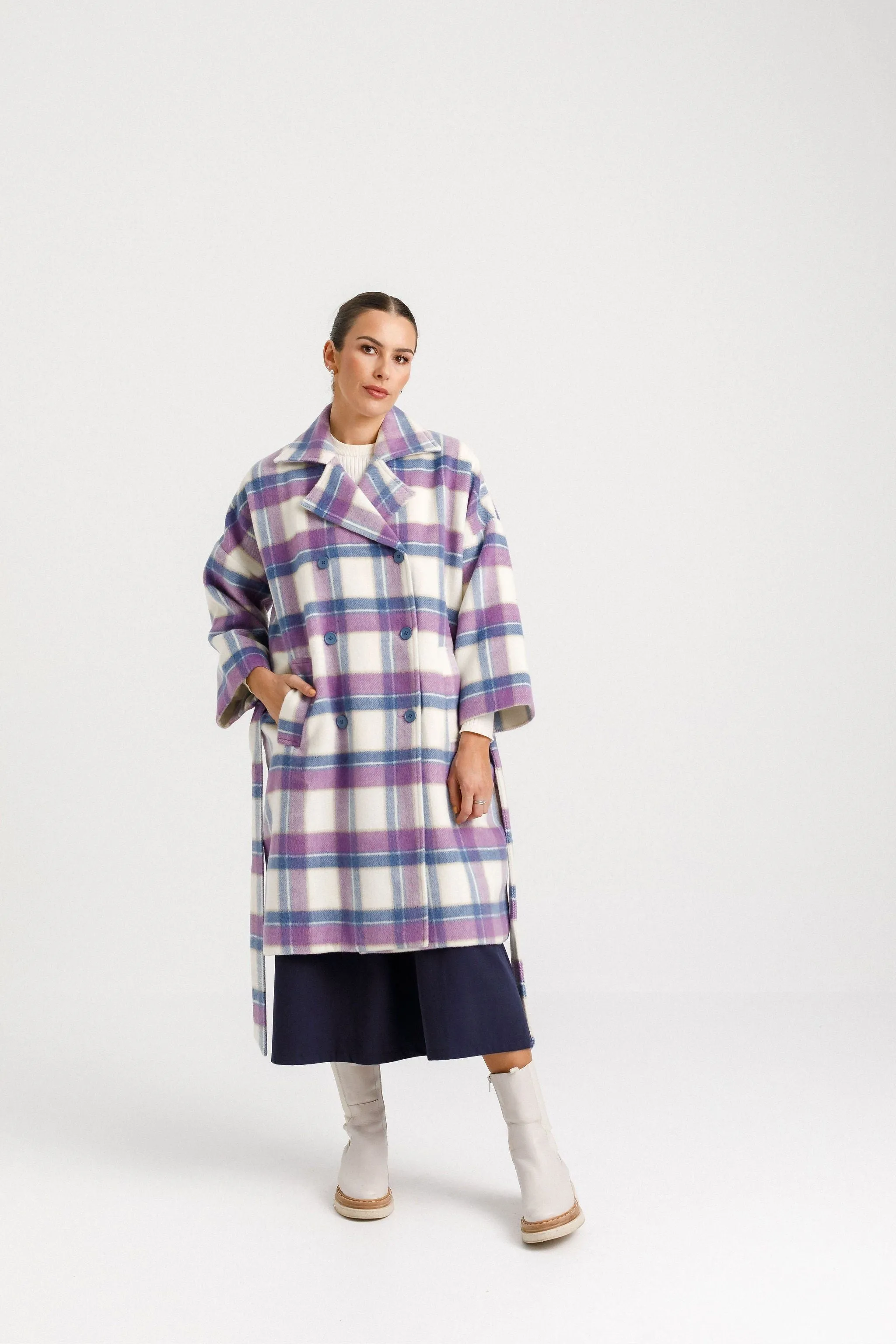 DIXIE COAT - BLUE PLAID